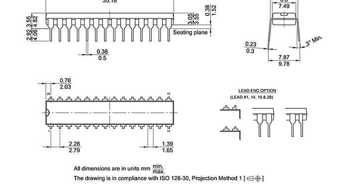 PG-DIP-28-800_Package Outline