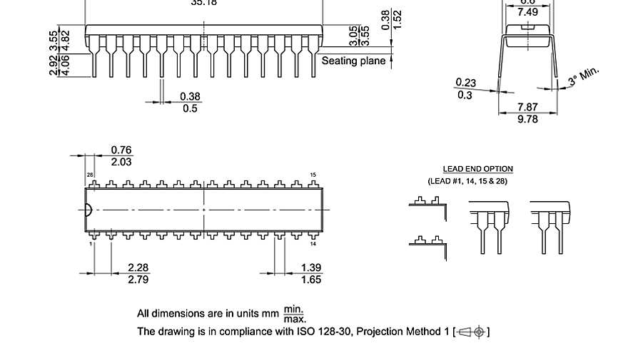 PG-DIP-28-800_Package Outline