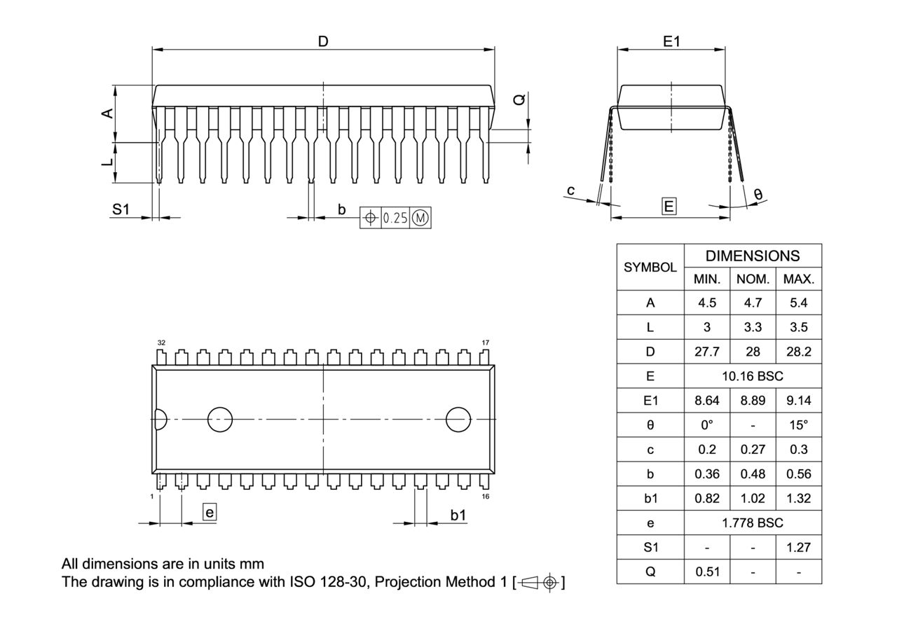 PG-DIP-32-800_Package Outline