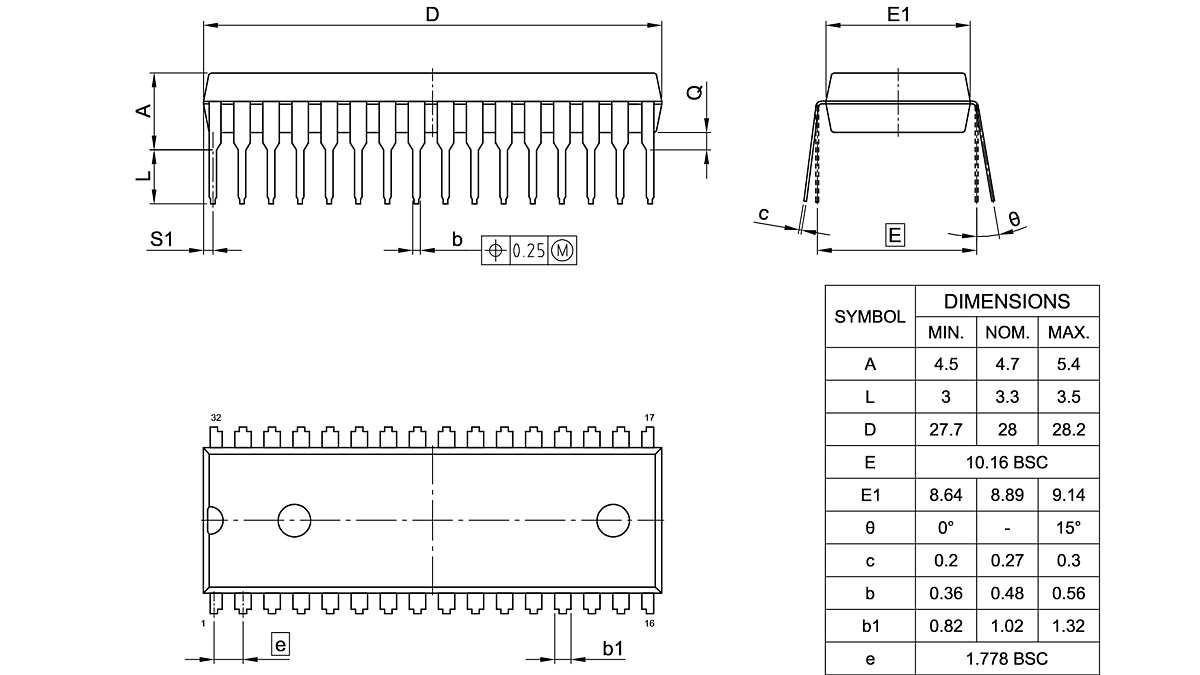 PG-DIP-32-800_Package Outline