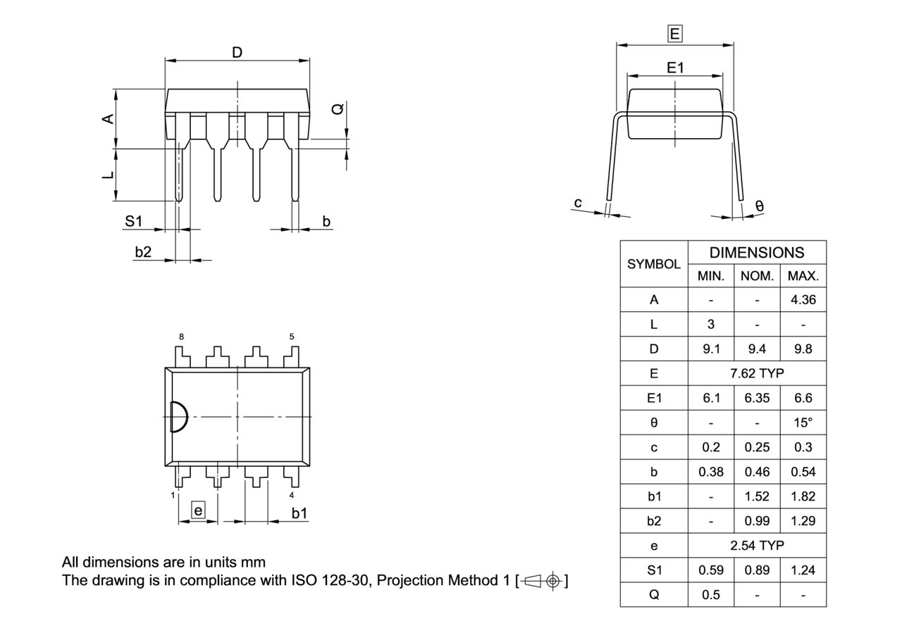PG-DIP-8-800_Package Outline