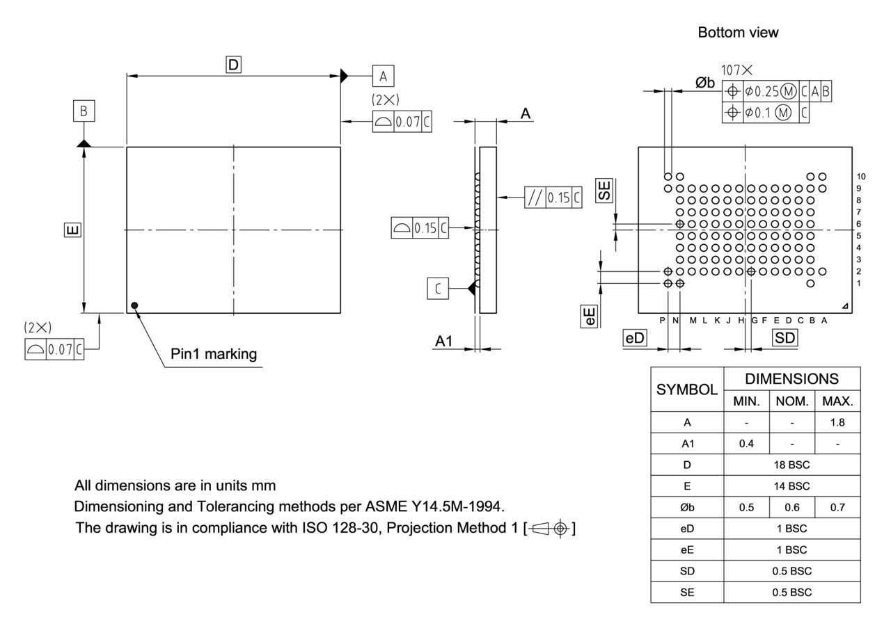 PG-FBGA-107-801_Package Outline
