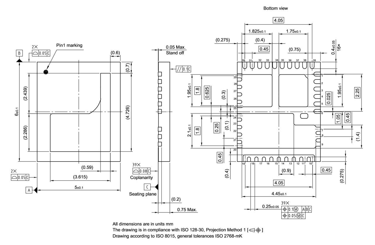 PG-IQFN-39-5_Package Outline