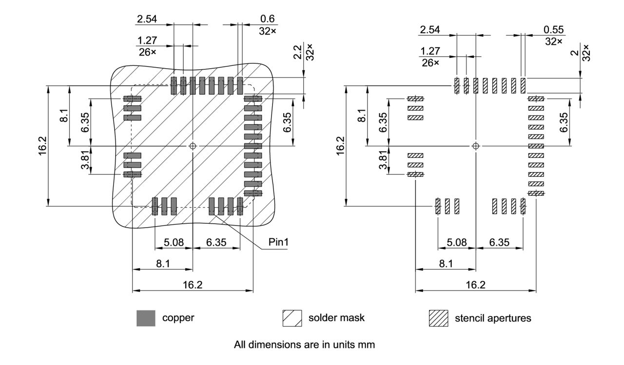 PG-LCC-32-900_Footprint Drawing