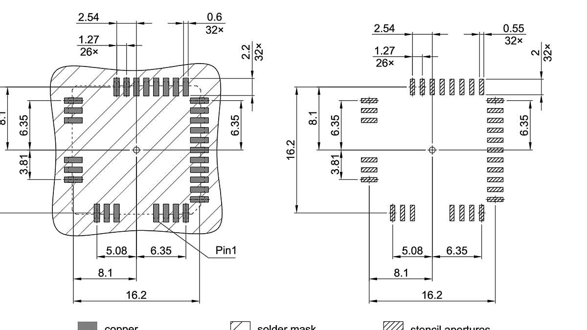 PG-LCC-32-900_Footprint Drawing