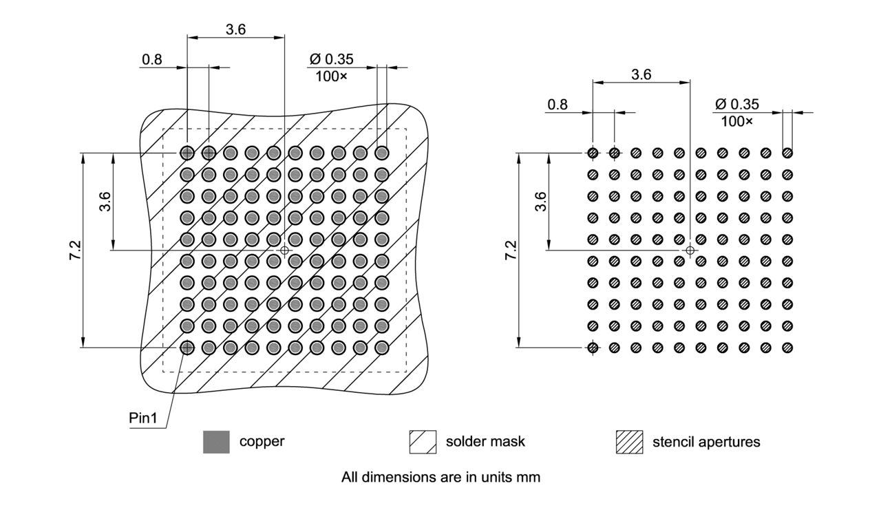 PG-LFBGA-100-3_Footprint Drawing