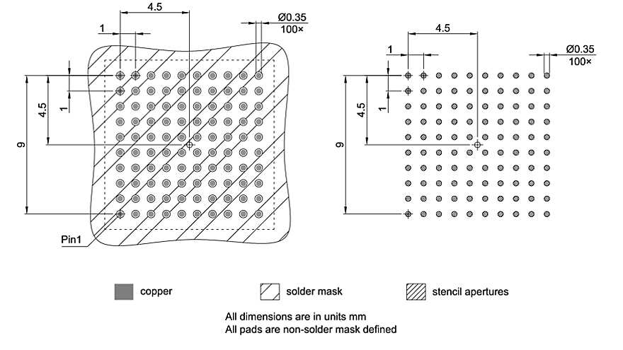 PG-LFBGA-100-800_Footprint Drawing