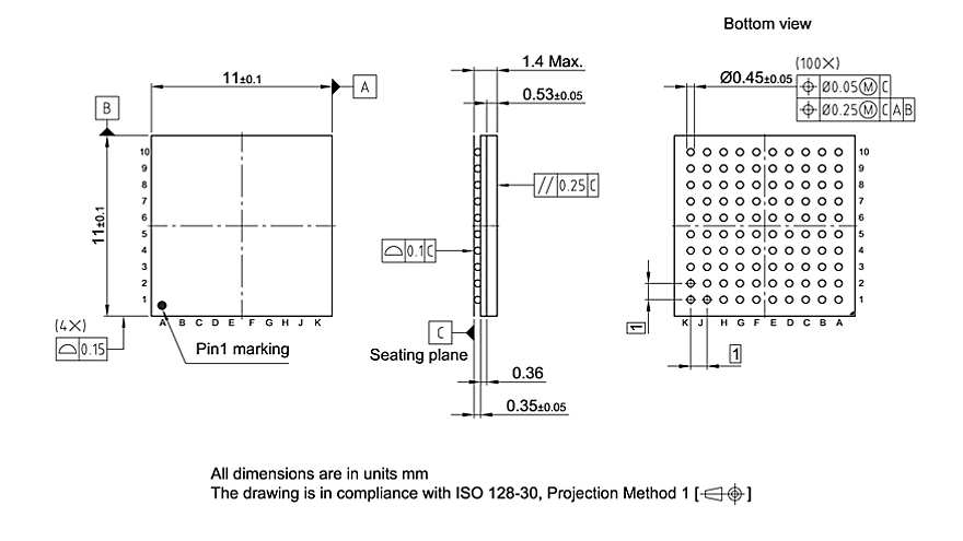 PG-LFBGA-100-800_Package Outline