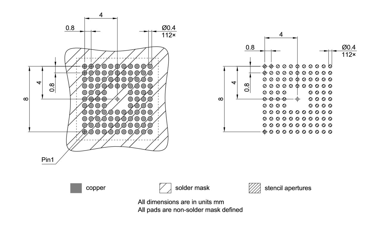 PG-LFBGA-112-800_Footprint Drawing