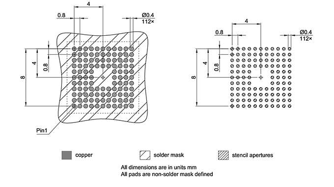 PG-LFBGA-112-800_Footprint Drawing