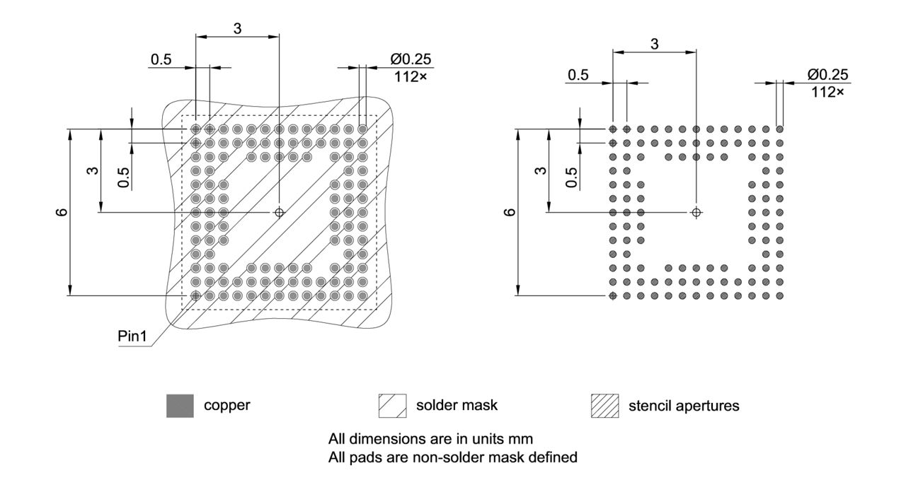 PG-LFBGA-112-801_Footprint Drawing