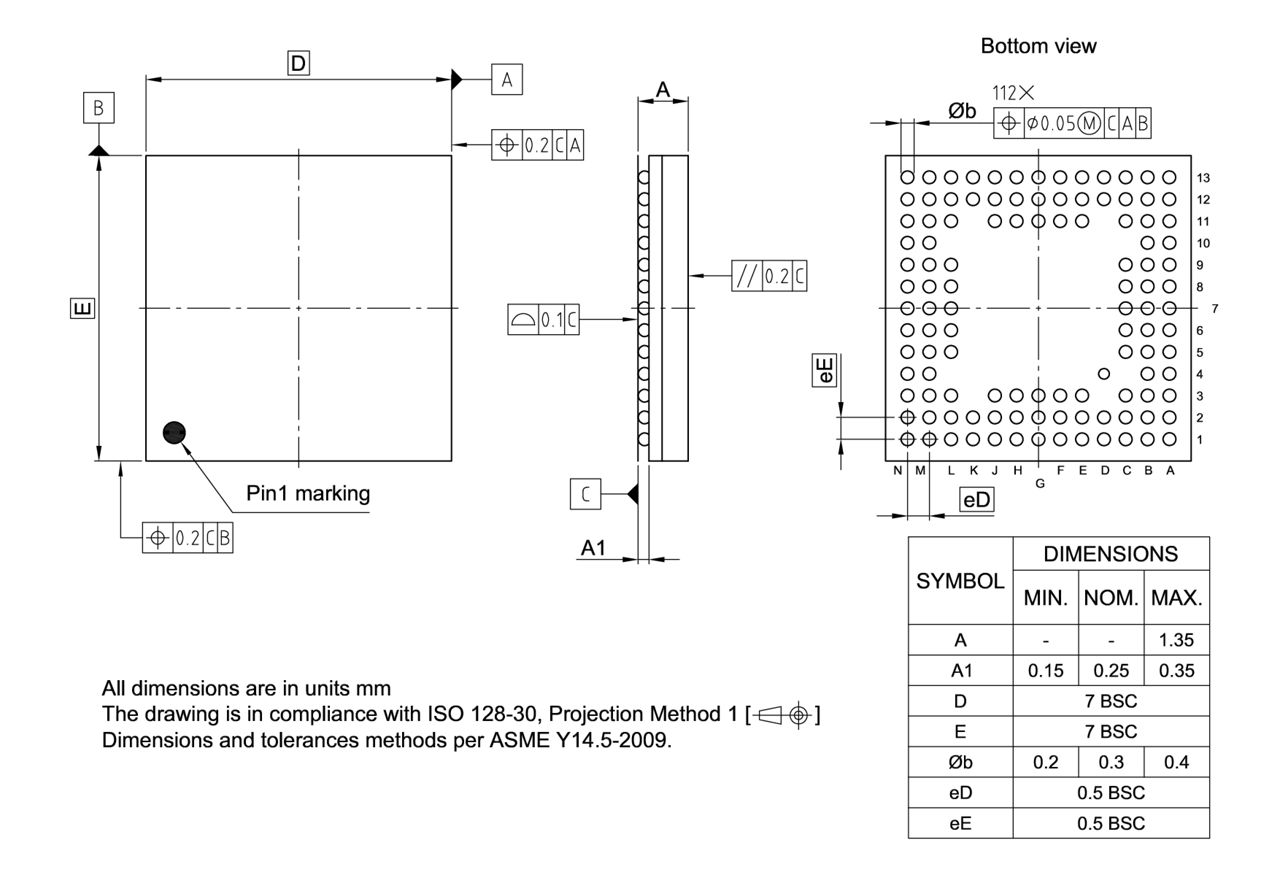PG-LFBGA-112-801_Package Outline