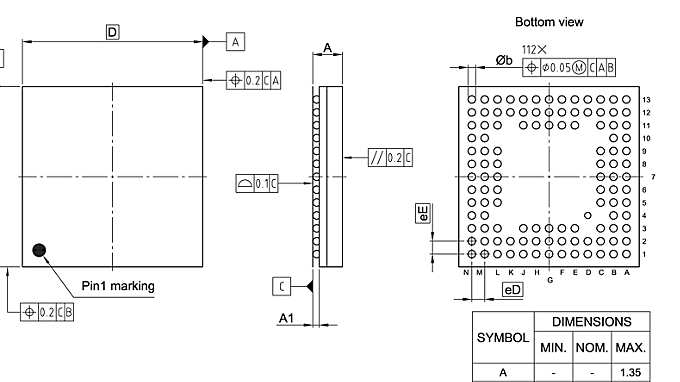 PG-LFBGA-112-801_Package Outline