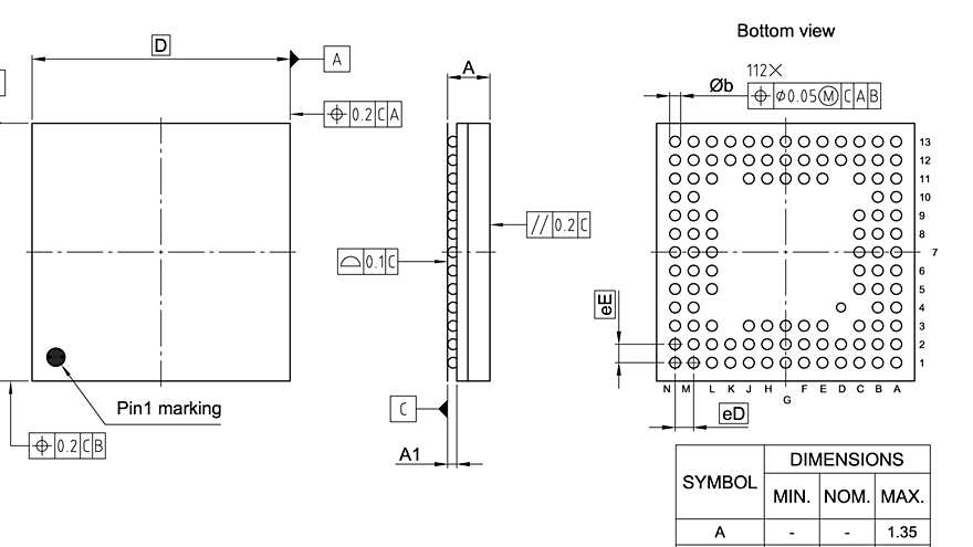 PG-LFBGA-112-801_Package Outline