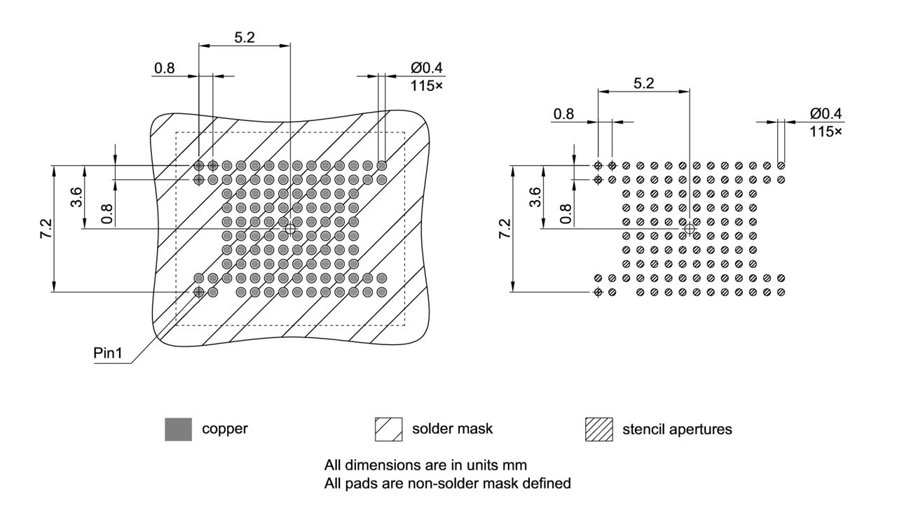 PG-LFBGA-115-800_Footprint Drawing