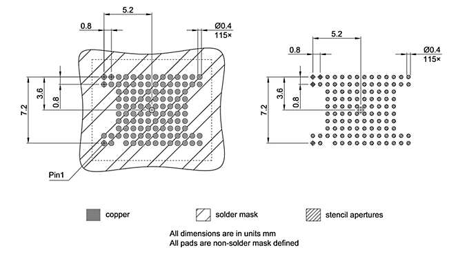PG-LFBGA-115-800_Footprint Drawing