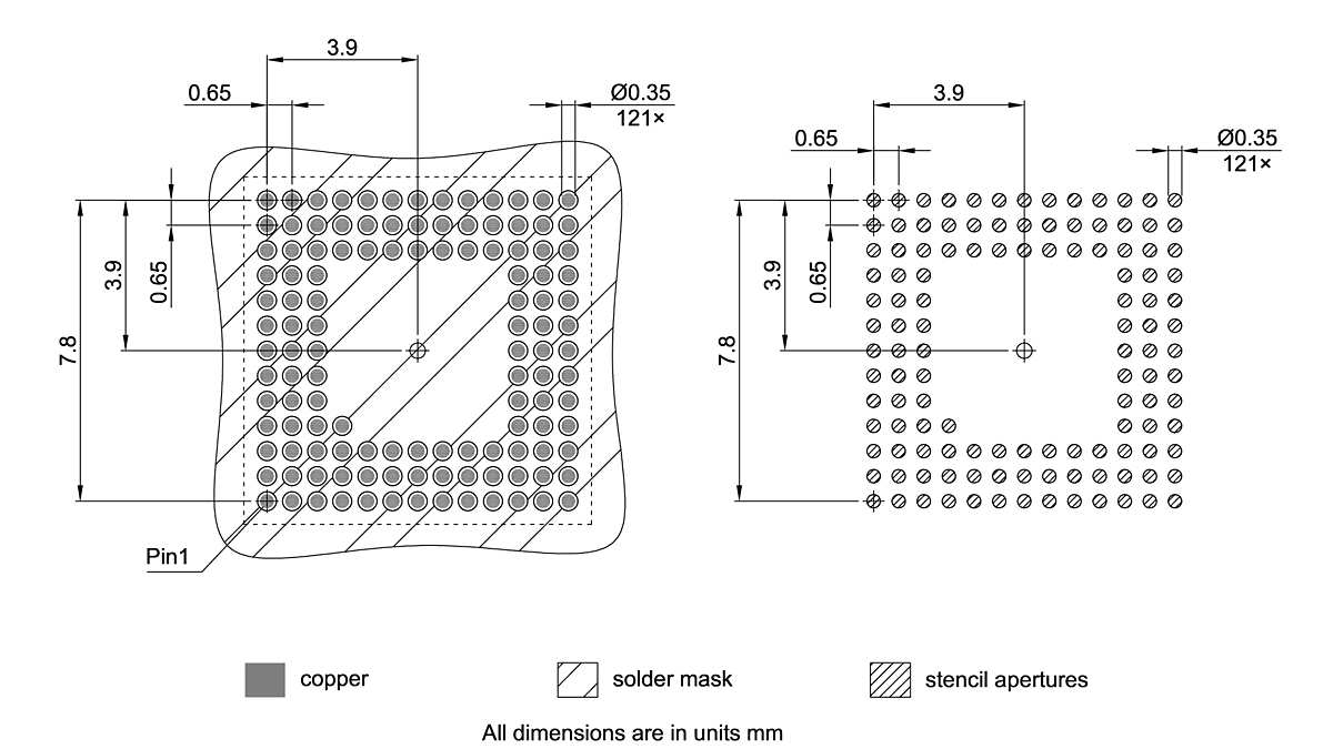 PG-LFBGA-121-800_Footprint Drawing