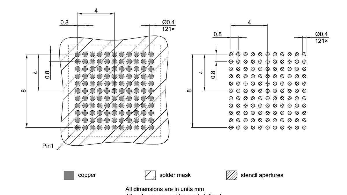 PG-LFBGA-121-801_Footprint Drawing