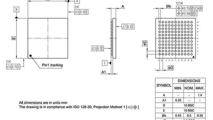 PG-LFBGA-121-801_Package Outline