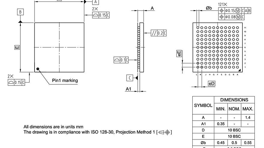 PG-LFBGA-121-801_Package Outline