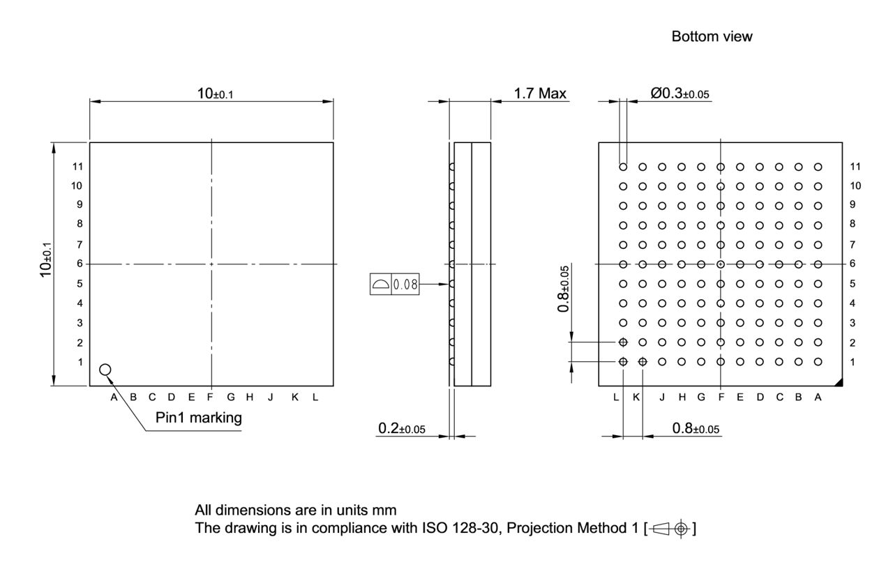 PG-LFBGA-121-802_Package Outline