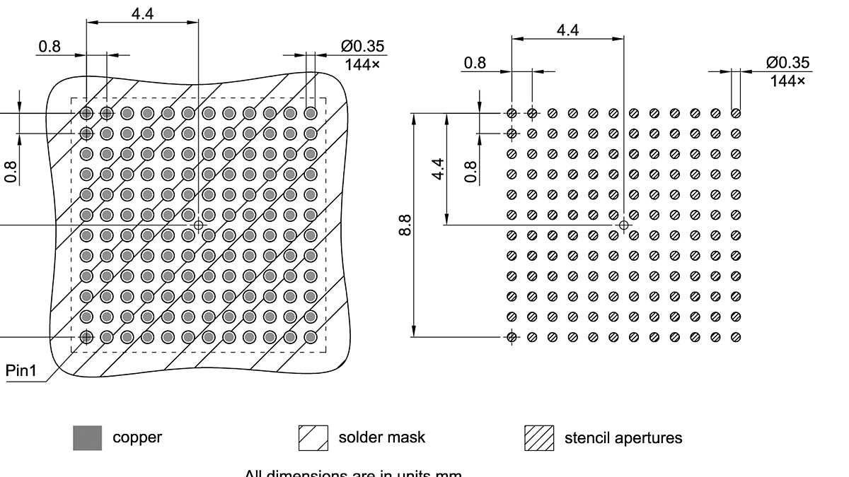 PG-LFBGA-144-10_Footprint Drawing