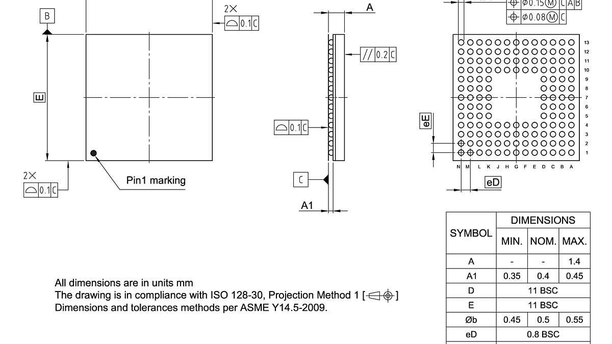 PG-LFBGA-144-802_Package Outline