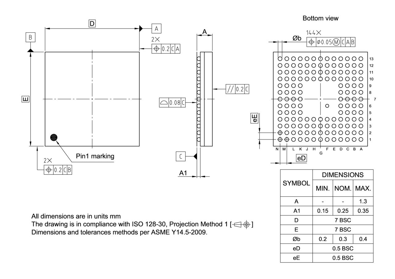 PG-LFBGA-144-803_Package Outline