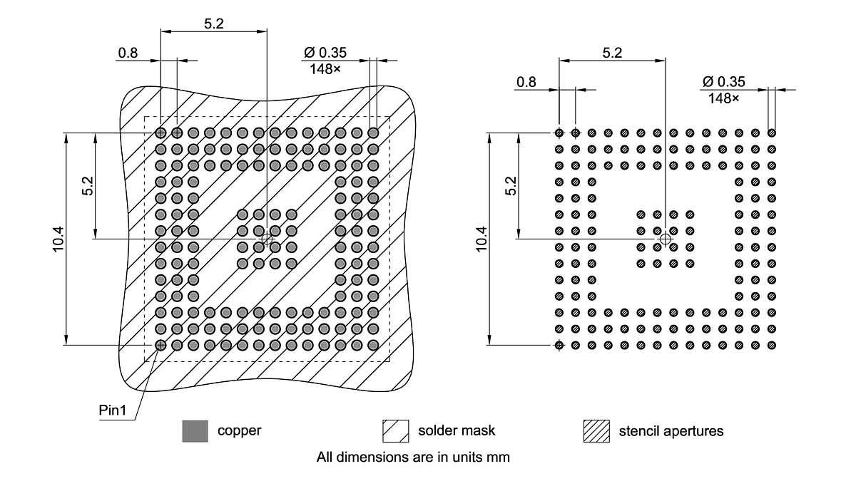 PG-LFBGA-148-2_Footprint Drawing