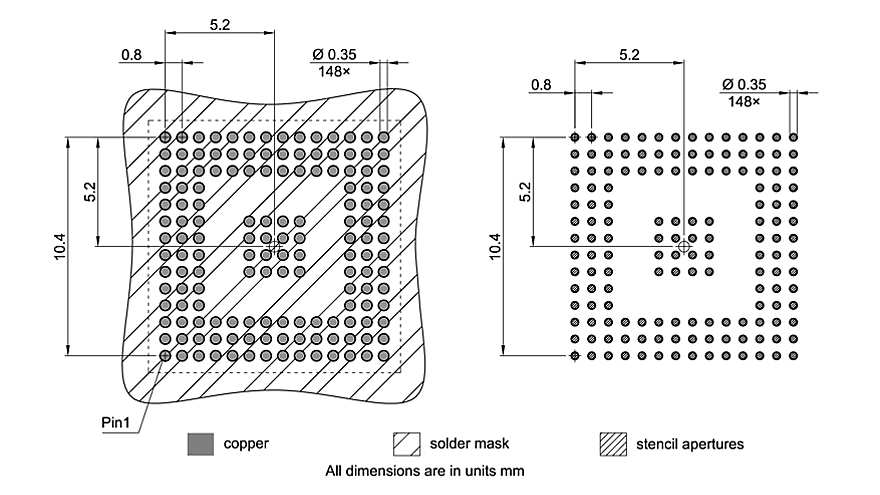 PG-LFBGA-148-2_Footprint Drawing
