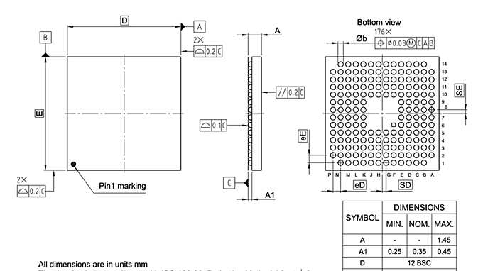 PG-LFBGA-176-800_Package Outline