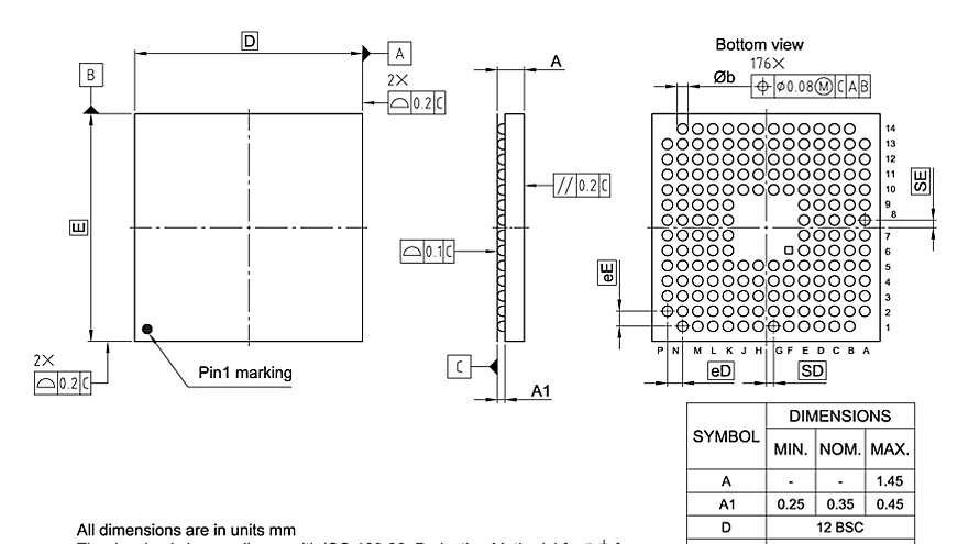 PG-LFBGA-176-800_Package Outline