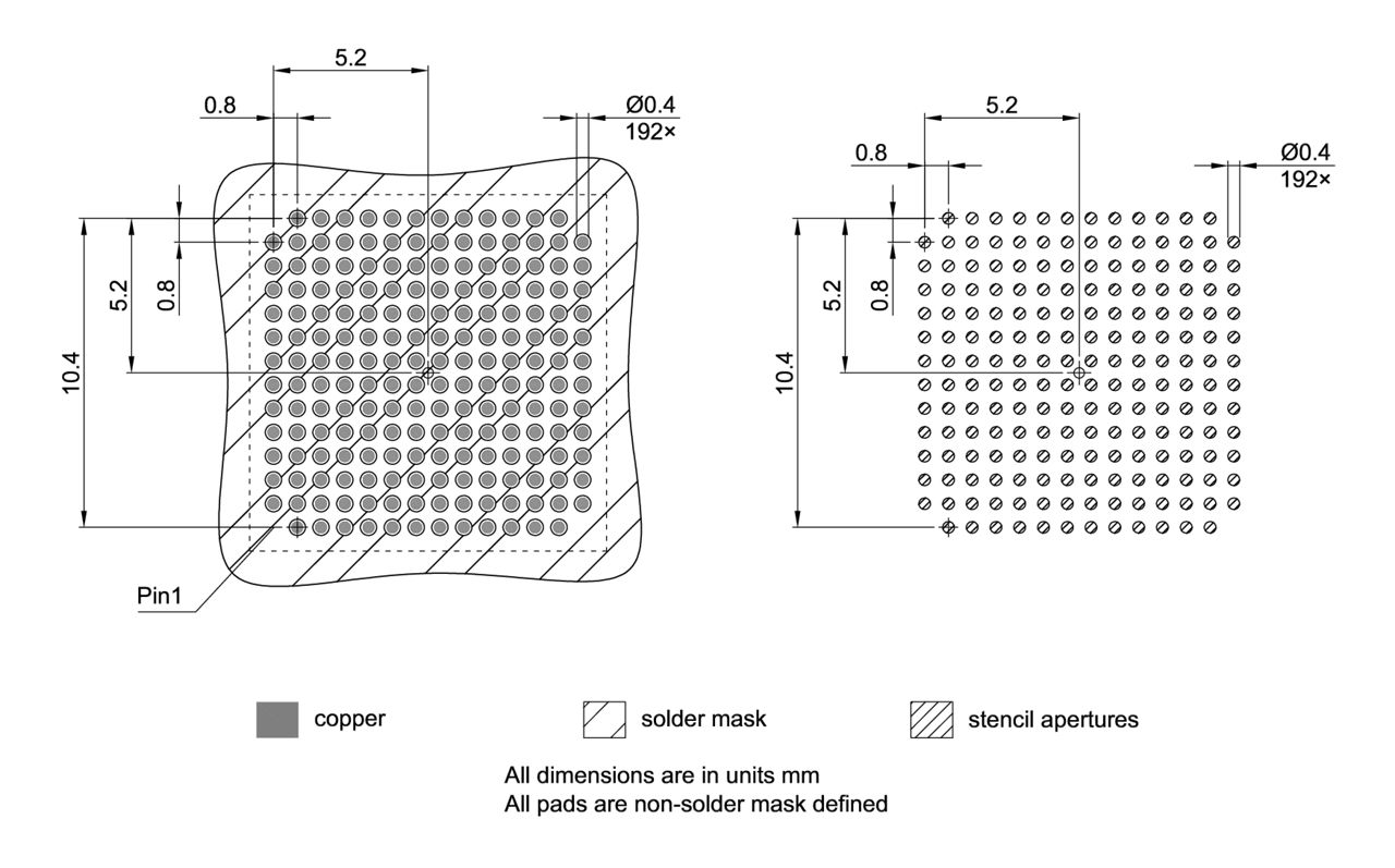 PG-LFBGA-192-800_Footprint Drawing