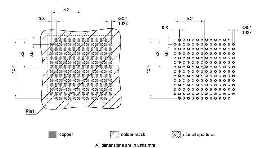 PG-LFBGA-192-800_Footprint Drawing