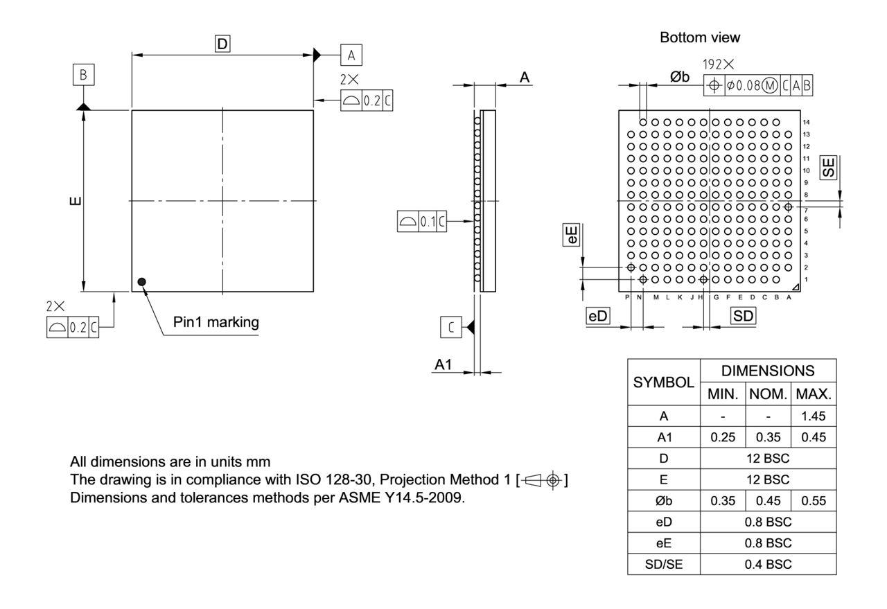 PG-LFBGA-192-800_Package Outline