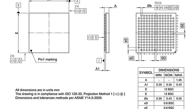 PG-LFBGA-192-800_Package Outline