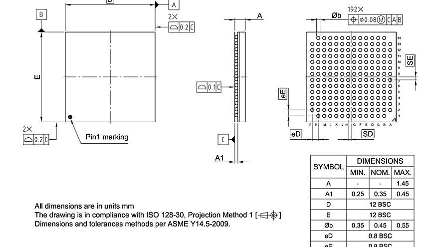 PG-LFBGA-192-800_Package Outline
