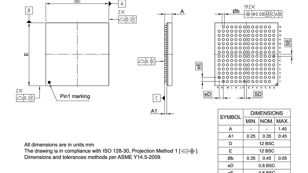 PG-LFBGA-192-801_Package Outline