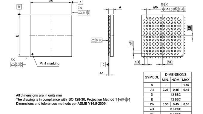 PG-LFBGA-192-801_Package Outline
