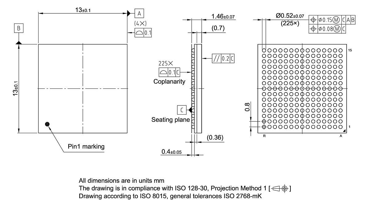 PG-LFBGA-225-850_Package Outline