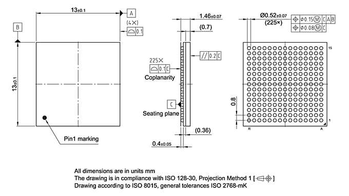 PG-LFBGA-225-850_Package Outline