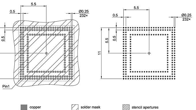 PG-LFBGA-232-800_Footprint Drawing