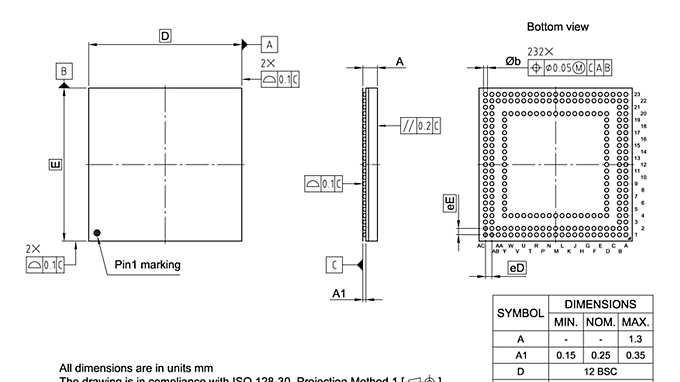 PG-LFBGA-232-800_Package Outline