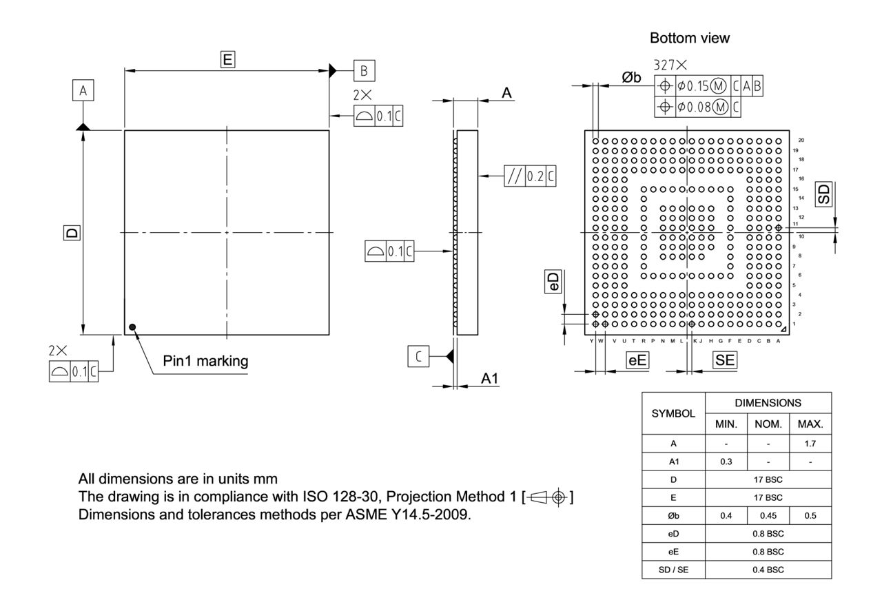 PG-LFBGA-327-800_Package Outline