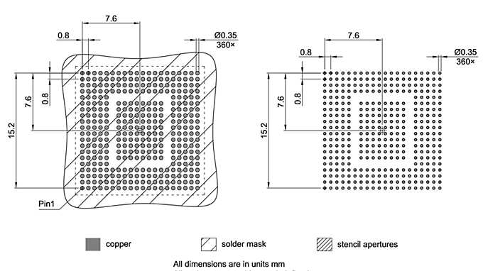 PG-LFBGA-360-850_Footprint Drawing