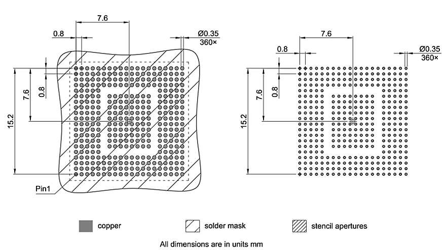PG-LFBGA-360-850_Footprint Drawing