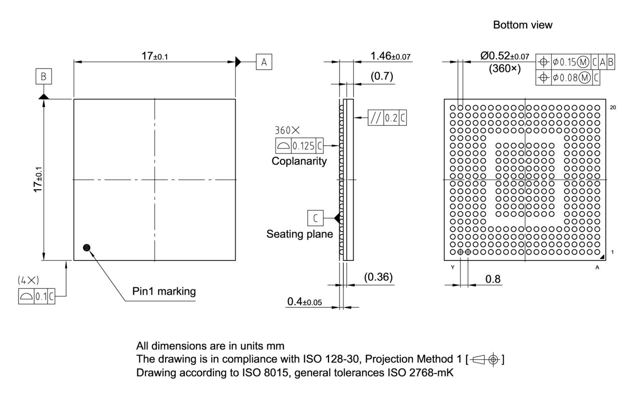 PG-LFBGA-360-850_Package Outline