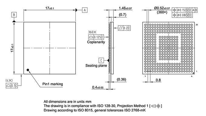 PG-LFBGA-360-850_Package Outline