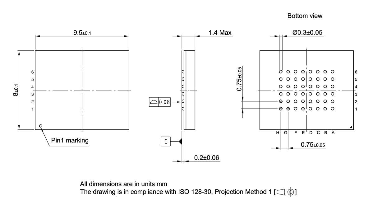 PG-LFBGA-48-800_Package Outline