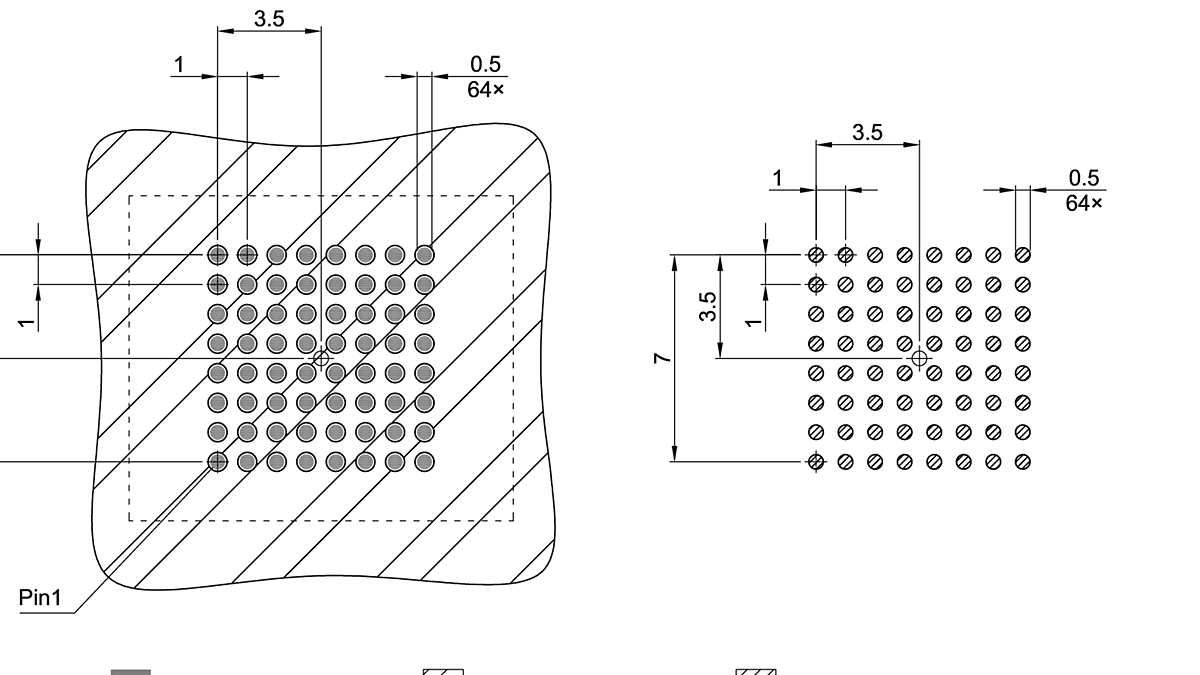 PG-LFBGA-64-800_Footprint Drawing